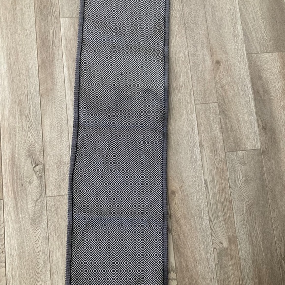 IKEA Goddag Table Runner 100% Cotton Black White Geometric 14x51 MCM Style - Picture 10 of 11